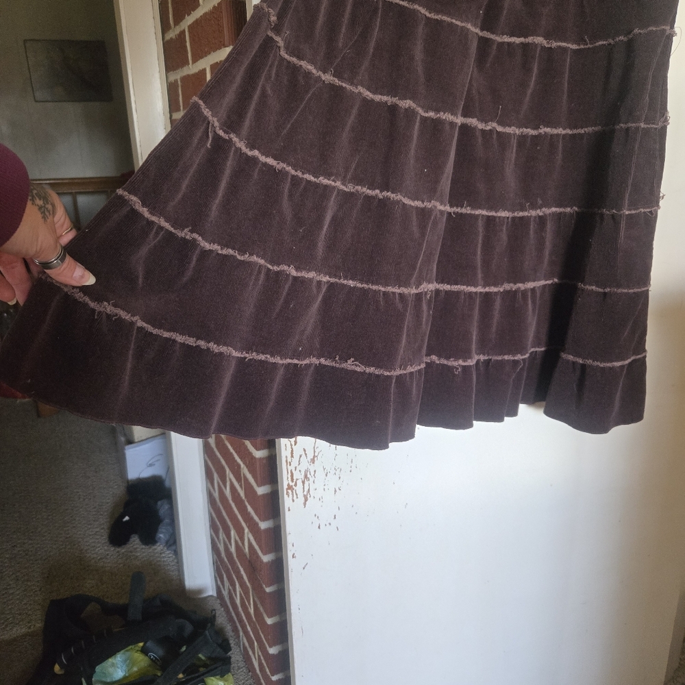 Connection 18- Vintage- Chocolate Brown- A-Line- Maxi Skirt- Large - Picture 4 of 10